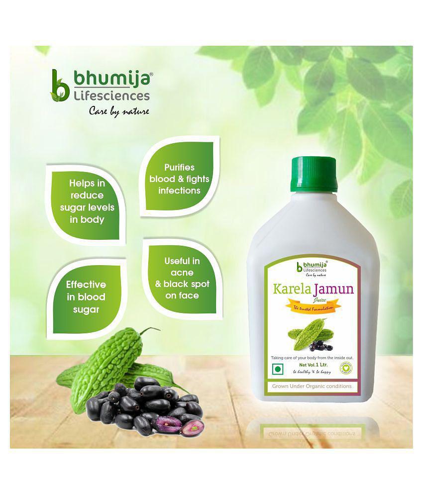 BHUMIJA LIFESCIENCES Karela Jamun Juice  Health Drink Liquid 3 l Pack of 3