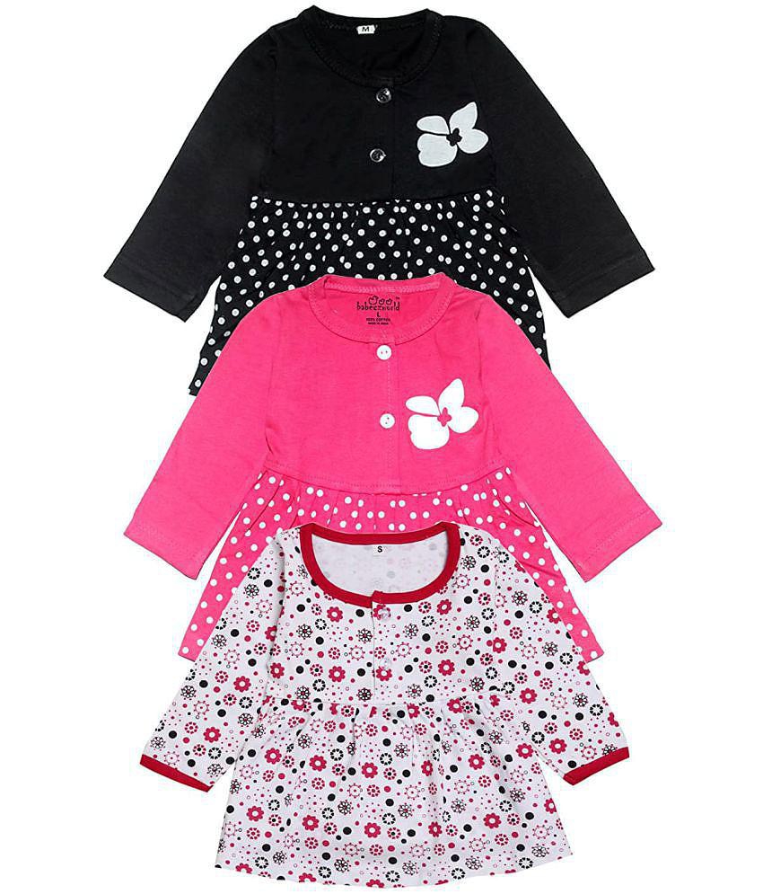 Best Women Babeezworld Baby Girl’s Pure Cotton Knee Length Dress Pack Of 3 - None 2025 at ShopCi