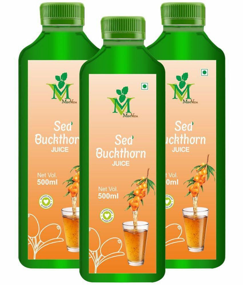 Sea Buckthorne sugar free Juice Pack of 3 - 500ml