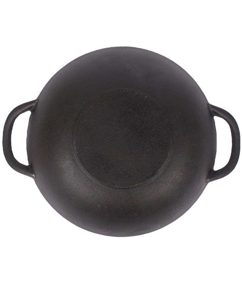 Buy The Indus Valley Cast Iron Shallow Kadhai 5 Mm 25 L Online | Khojle ...