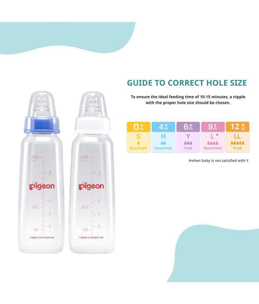 Pigeon - 200 Blue Feeding Bottle ( Pack of 2 )