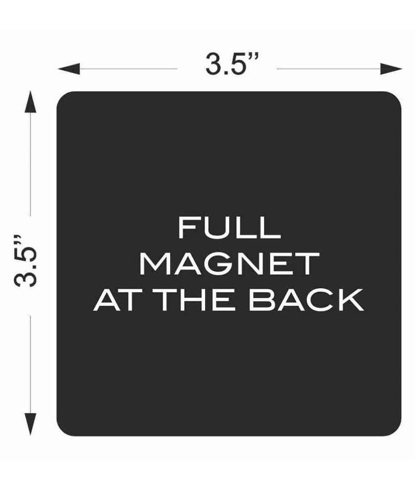 Photojaanic Fridge Magnet Rubberized Square Fridge Magnets Fridge Magnet - Pack of 1