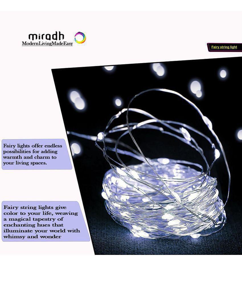 MIRADH - White 3Mtr String Light ( Pack of 3 ) - White