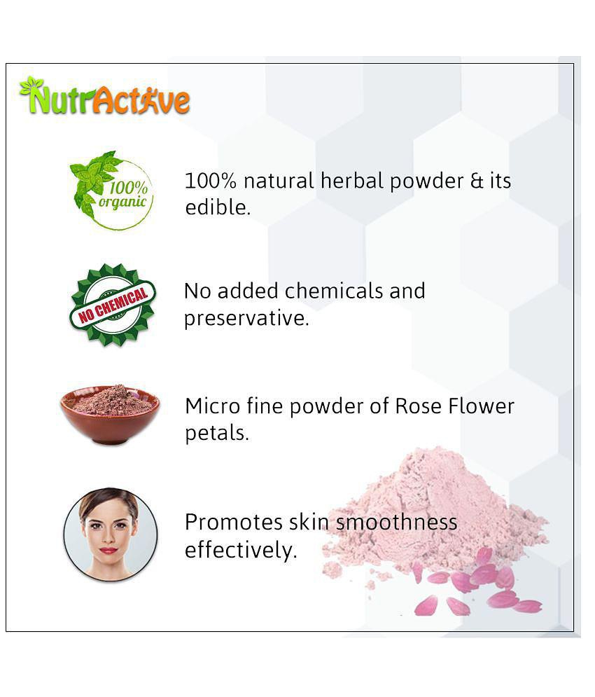 NutrActive Rose Petal Powder 100 gm Pack of 3