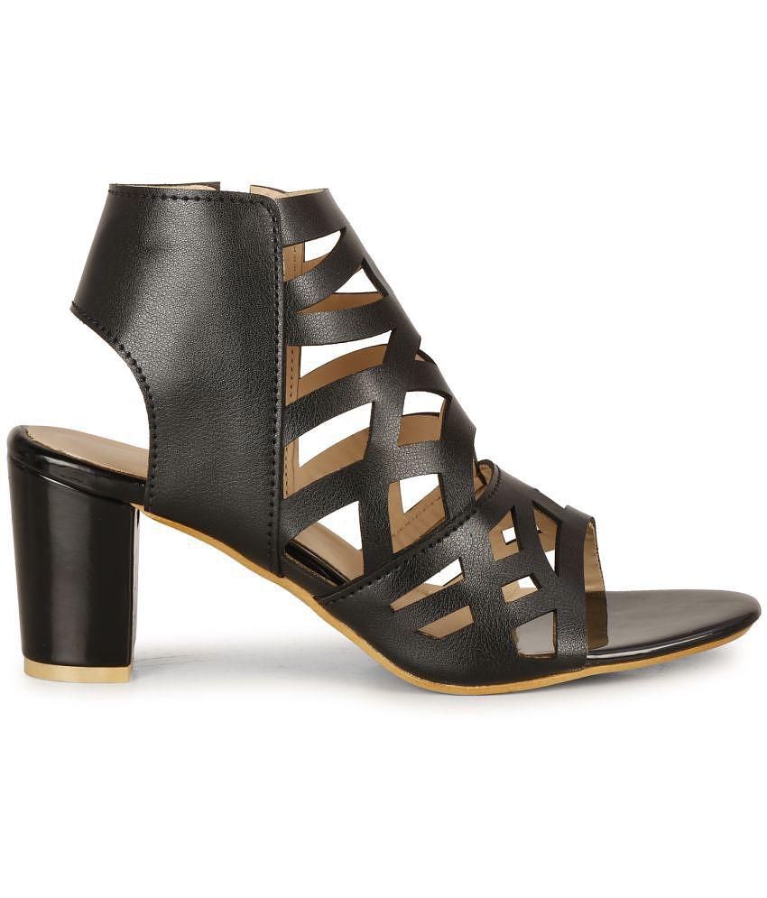 Ishransh - Black Women's Gladiators Heels - None