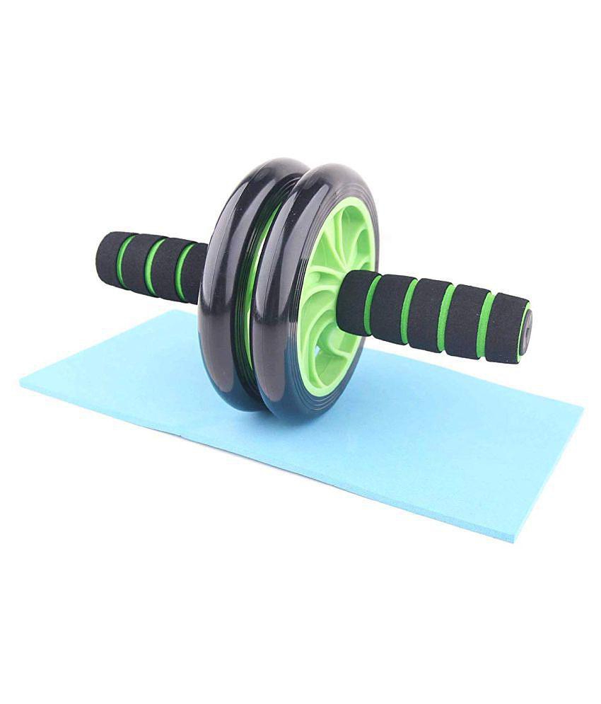 Abdominal Wheel Ab Roller tummy trimmer with Knee Mat for Exercise Fitness Gym Equipment Accessory Fitness Equipment Gym for Man and Women - Green