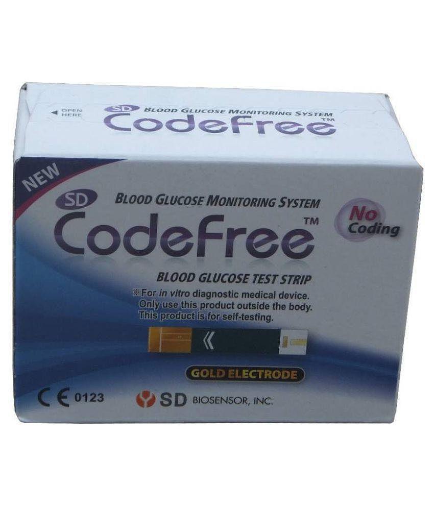 CODEFREE SD Code Free 100 Test strips Expiry -Oct, 2023