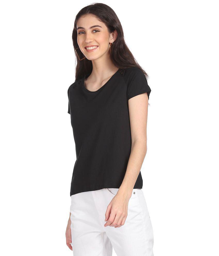 Sugr Cotton Black T-Shirts - Single - M