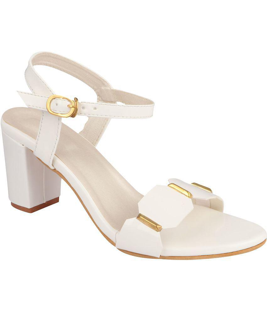 Shoetopia - White Women''s Sandal Heels - None