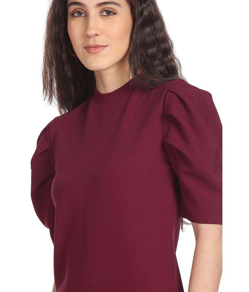 Sugr Polyester Regular Tops - Red Single - L