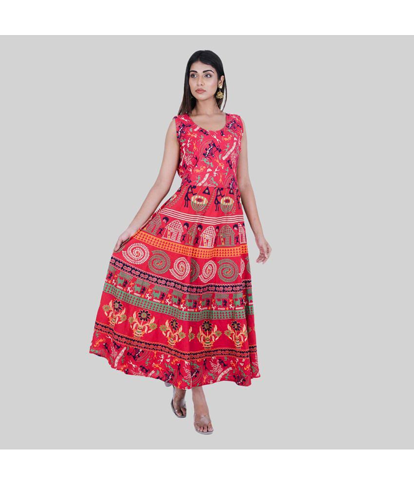 Trendy Men Rangun - Red Cotton Womens A- line Dress ( Pack of 1 ) - None 2025 at ShopCircuit | O