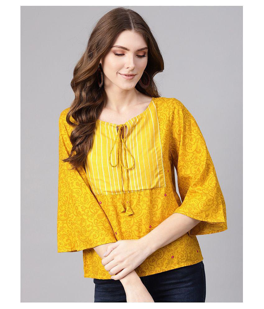 New Men Pannkh Rayon Regular Tops - Yellow Single - M 2025 at ShopCircuit | ONDC