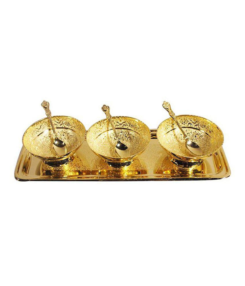 Being Nawab Rich Golden Bowls - Set of 7 pieces