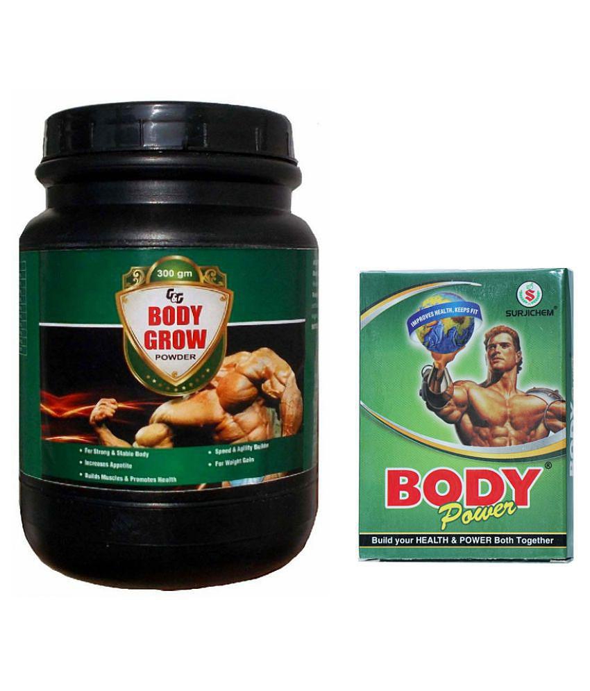 Rikhi Body Grow Powder 300 Gm & Body Power Capsule 20 no.s