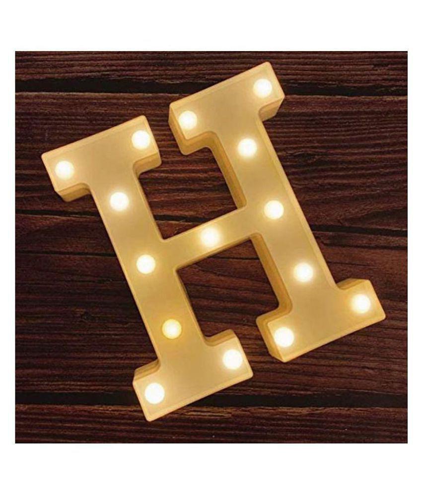 MIRADH LED Marquee Lights, Sign Letter-H , LED Strips Yellow - Yellow