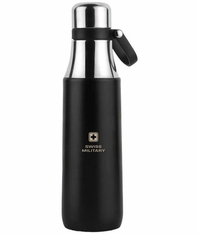 Swiss Military - Black Steel Flask ( 500 ml ) - Black