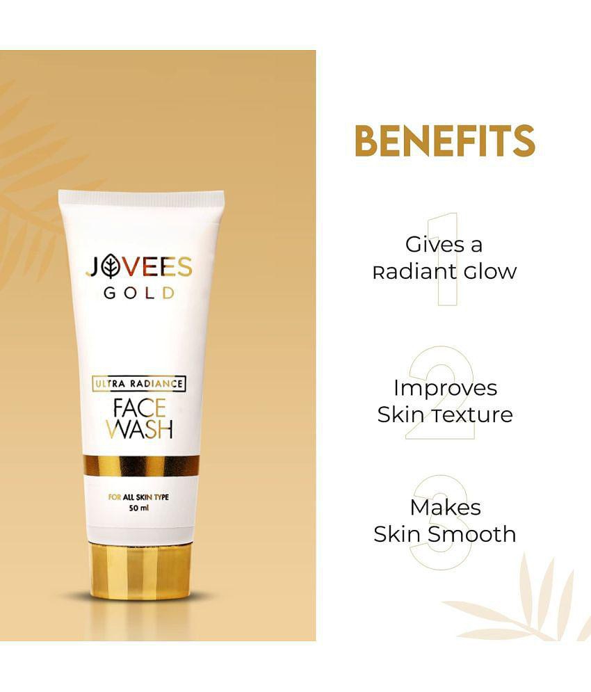 Jovees Herbal Ultra Radiance Gold Face Wash For Reduce Dark Spot For All Skin Types 50ml