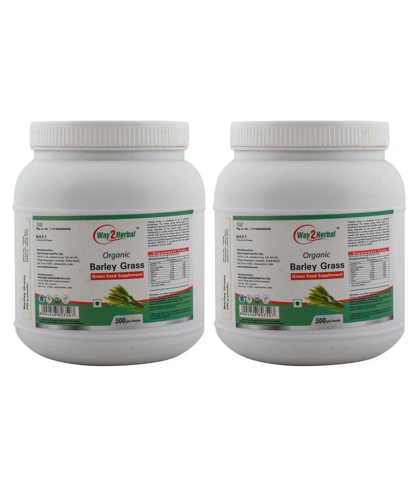 Way2Herbal Barley Grass Powder 500 gm Pack of 2