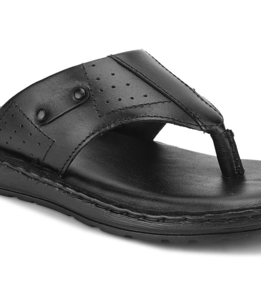 Exclusive Men Fashion Victim Black Mens Leather Slipper - None 2025 at ShopCircuit | ONDC