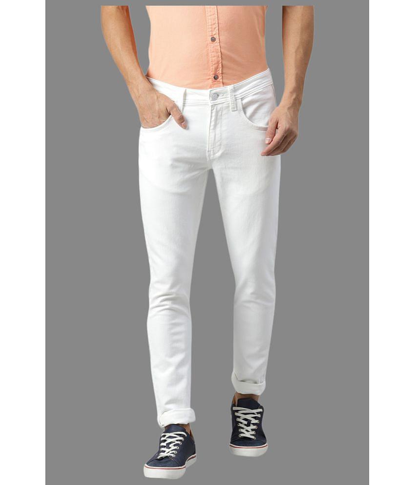 x20 - White Denim Skinny Fit Men's Jeans ( Pack of 1 ) - None