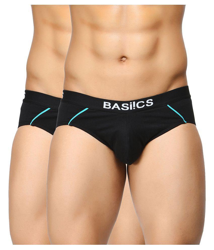 Modern Men BASIICS By La Intimo - Black Cotton Mens Briefs ( Pack of 2 ) - None 2025 at ShopCirc