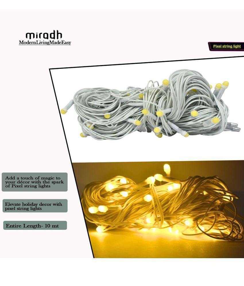 MIRADH - Yellow 10Mtr String Light (Pack of 4) - Yellow