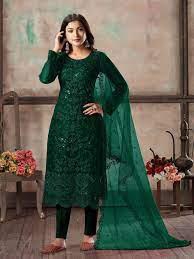Green Salwar Suit - Green