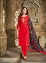 Red Salwar Suit - Red