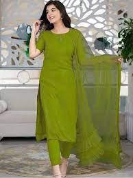 Green Mehndi Salwar suit