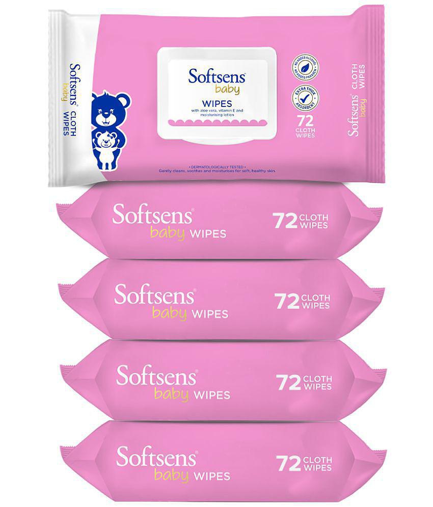 Softsens - Scented Wet wipes For Babies ( Pack of 5 )