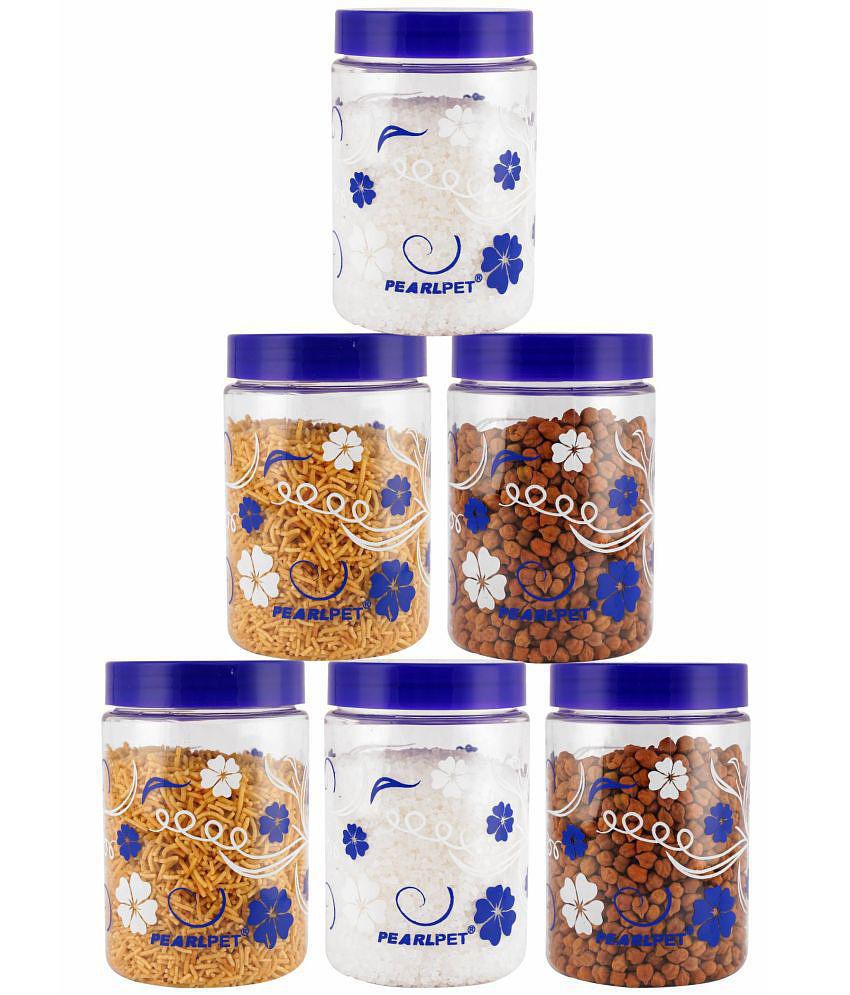 PearlPet - Blue Polyproplene Food Container ( Pack of 6 ) - Blue