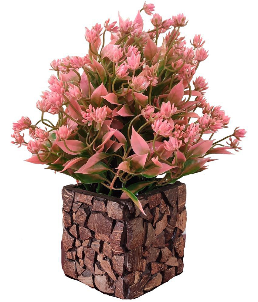 BAARIG - Pink Wild Artificial Bonsai ( Pack of 1 )