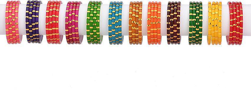 Elegant Men Somil Multicolor Bangle Set ( Pack of 48 ) - None 2025 at ShopCircuit | ONDC