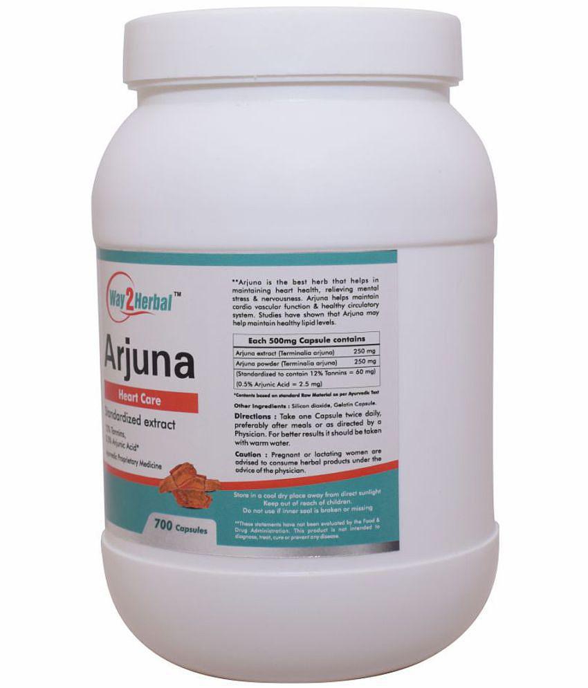 Way2Herbal Arjuna Capsule 700 no.s Pack Of 1