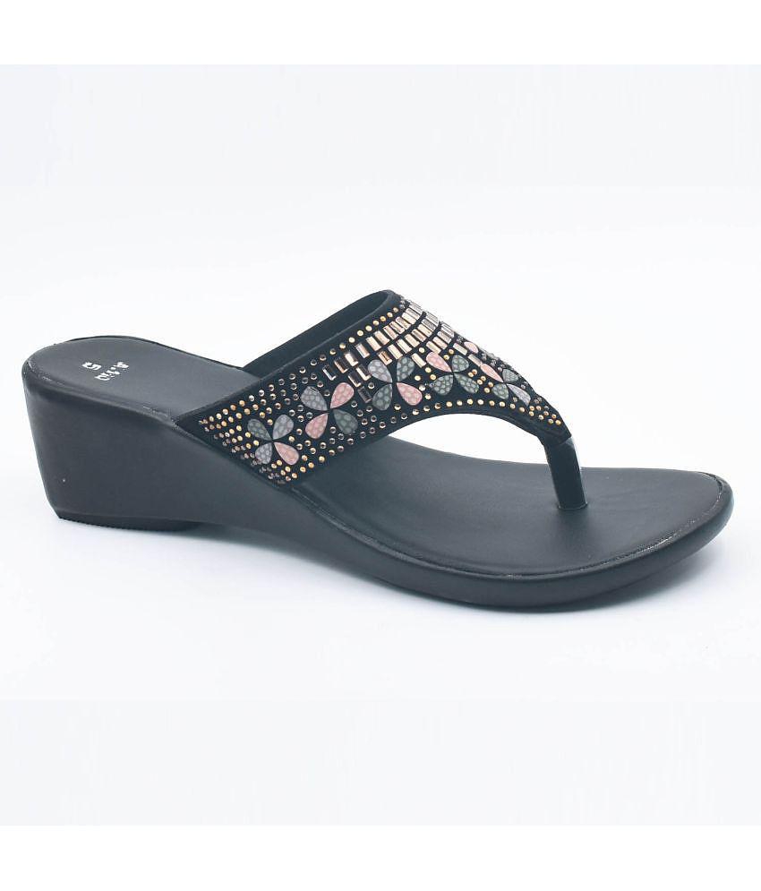 Dream Makers - Black Women's Slip On Heels - None