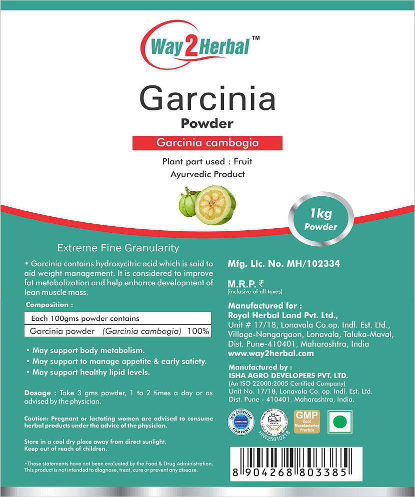 Way2Herbal Garcinia Powder 1 kg Pack of 2