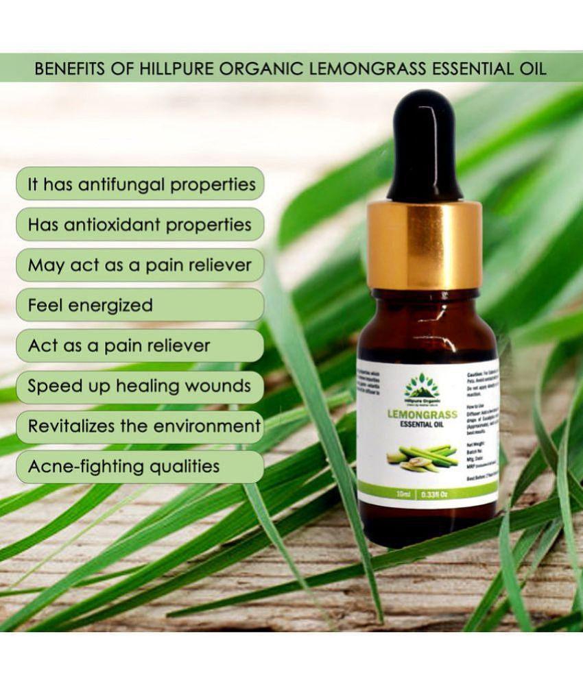 Hillpure Organic - Lemongrass Essential Oil 10 mL ( Pack of 1 )