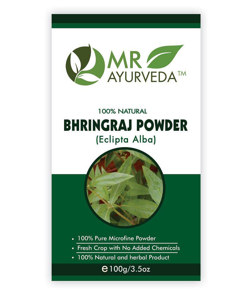 MR Ayurveda Bhringraj Powder Soft, Shiny Hair Scalp Treatment 100 g