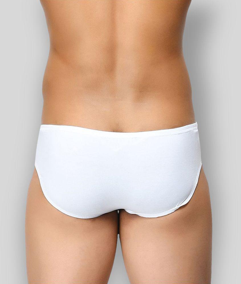 Sophisticated Men BASIICS By La Intimo - White Cotton Blend Mens Briefs ( Pack of 1 ) - XL 2025 