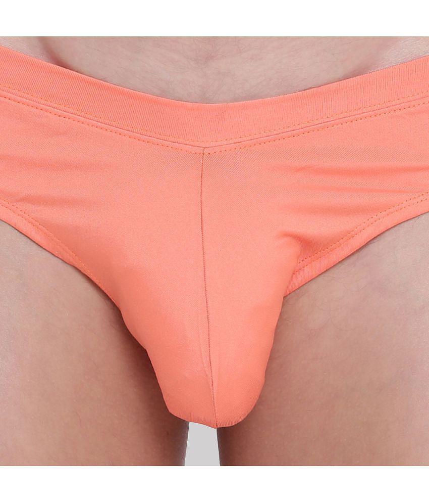 Exclusive Men BASIICS By La Intimo - Orange BCSSS03 Polyester Mens Briefs ( Pack of 1 ) - None 2