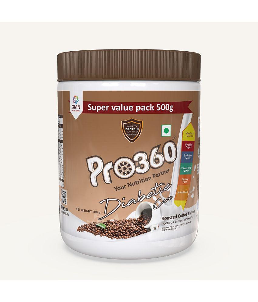 PRO360 Diabetic Protein RoastedCoffee Health Drink Powder 500 gm