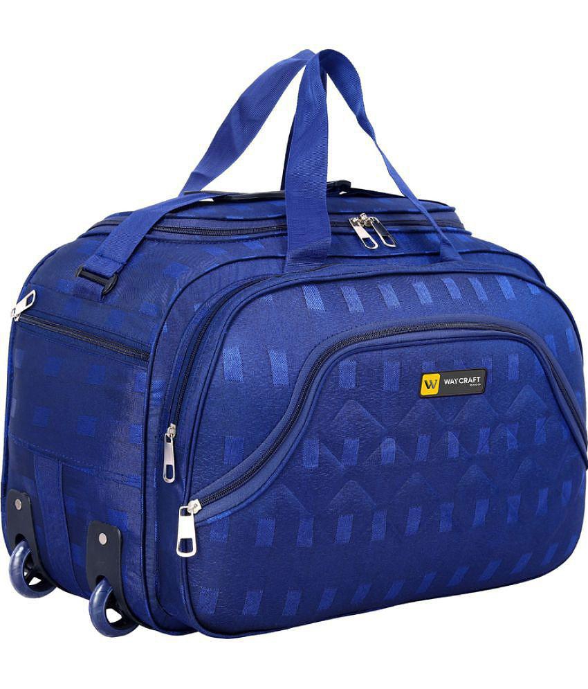 Waycraft - 55 Ltrs Navy Polyester Duffle Trolley - Onesize