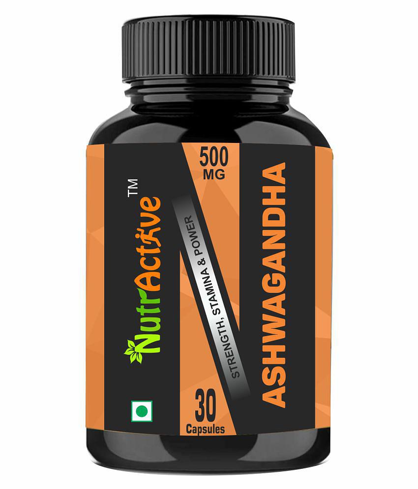 NutrActive Organic Ashwagandha 500mg Capsule 30 no.s