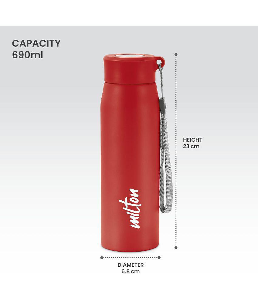 Milton Handy 650 Stainless Steel Water Bottle (690 ml) Red - Red