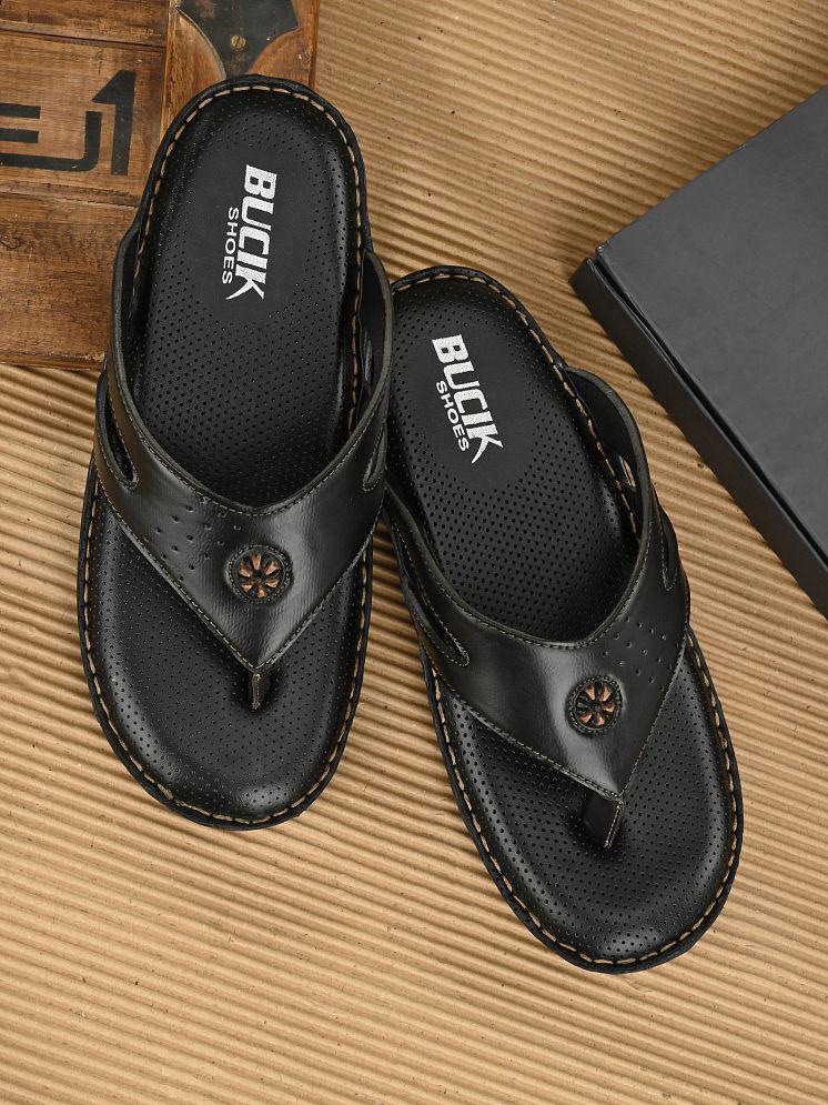 Latest Men Bucik Black Daily Slippers - None 2025 at ShopCircuit | ONDC