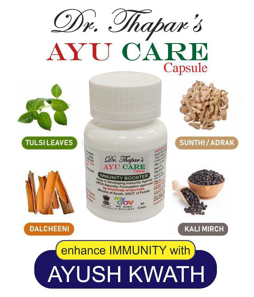 Dr. Thapar's Auy CARE IMMUNITY BOOSTER @ NO PROFIT NO LOSS BASIS 60 Capsule 500 mg