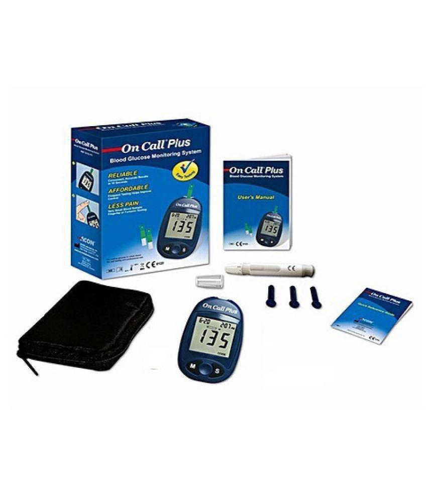 ON CALL PLUS GLUCOMETER WITH 10 GLUCO STRIP ACON GLUCOMETER Expiry Feb 2024