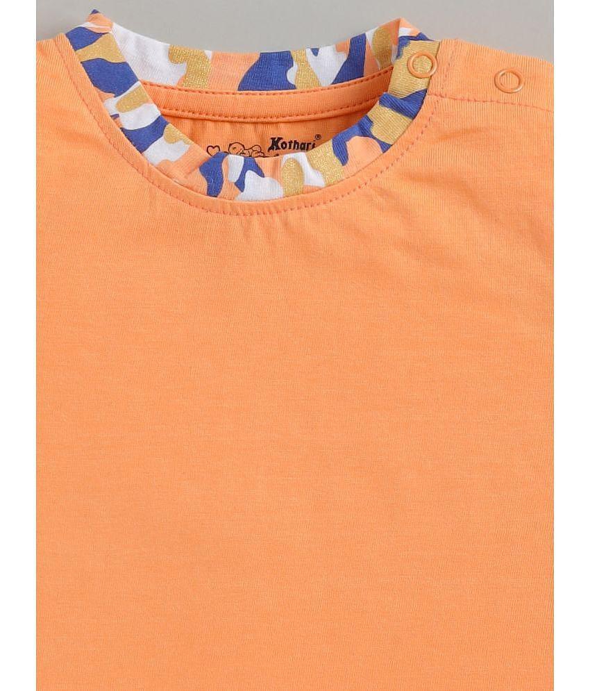 Buy Online Kothari Hosiery Factory Pvt. Ltd. SWEETIE PIE - Orange Cotton Baby Girl Dungaree Sets ( Pack of 1 ) - None