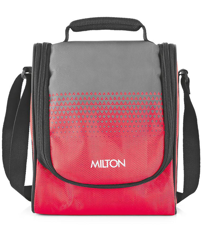 Milton Tasty 4 Stainless Steel Combo Lunch Box with Bottle, Red