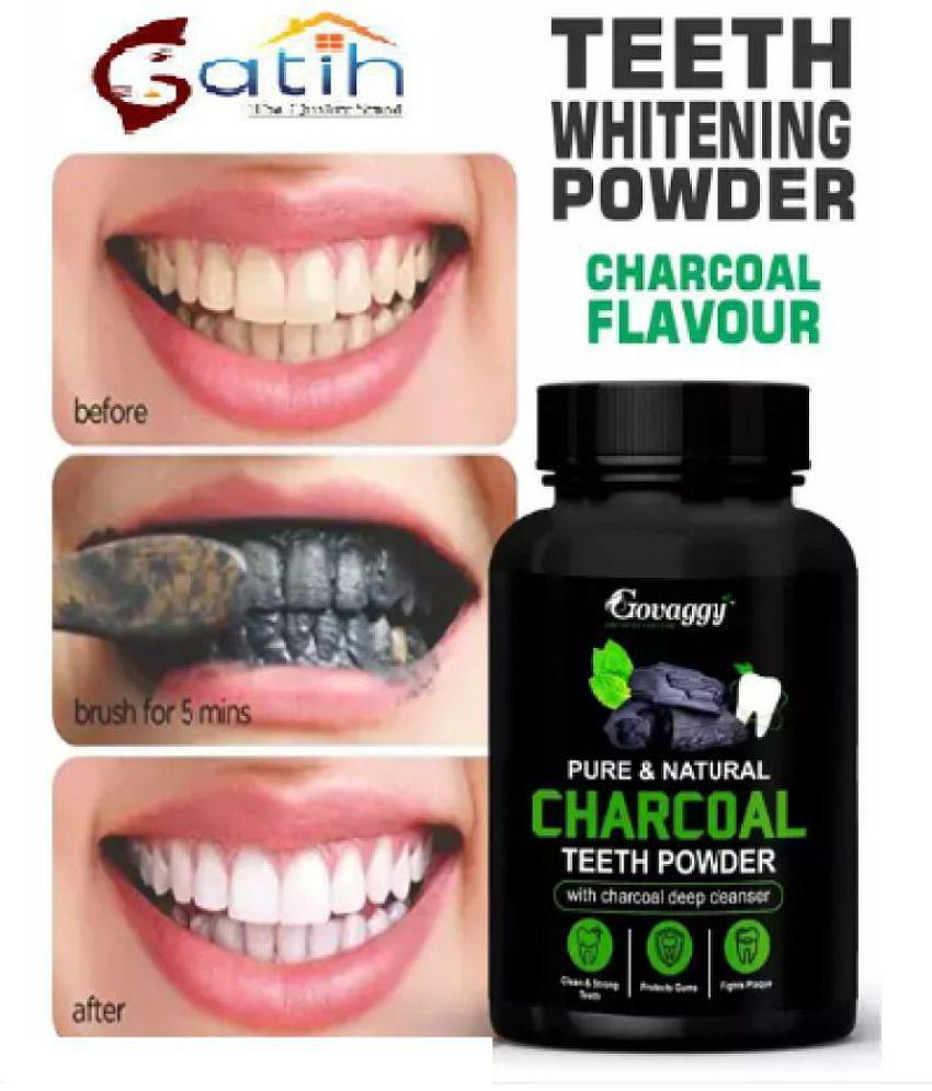 Gatih Activated Teeth Whitening Solution Charcoal Teeth Whitening Powder Shower Gel 50 g